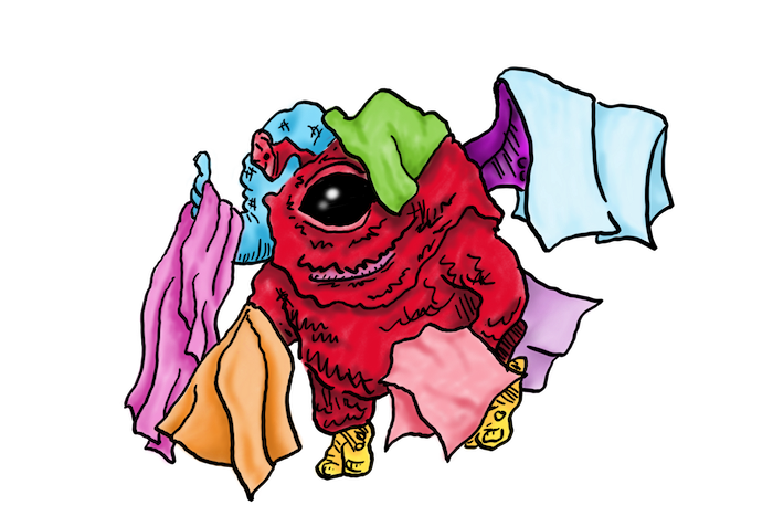 Bepfelgor the monster with blankets on its head